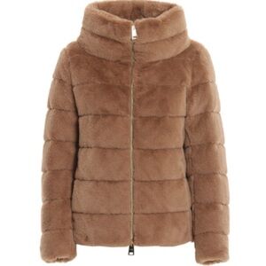 HERNO down jacket with faux fur trim